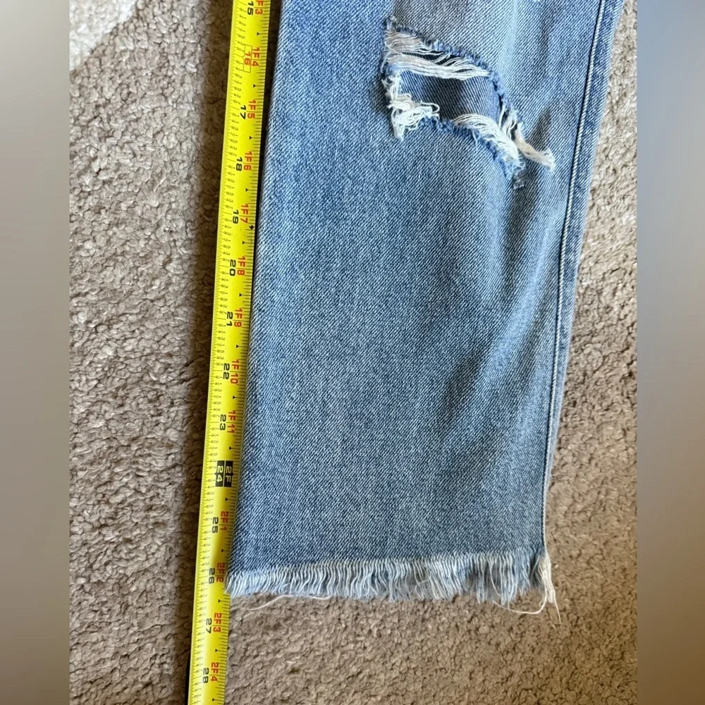 Flying Monkey Light Blue Distressed Straight Leg Womens Jeans size 27 - Picture 7 of 10